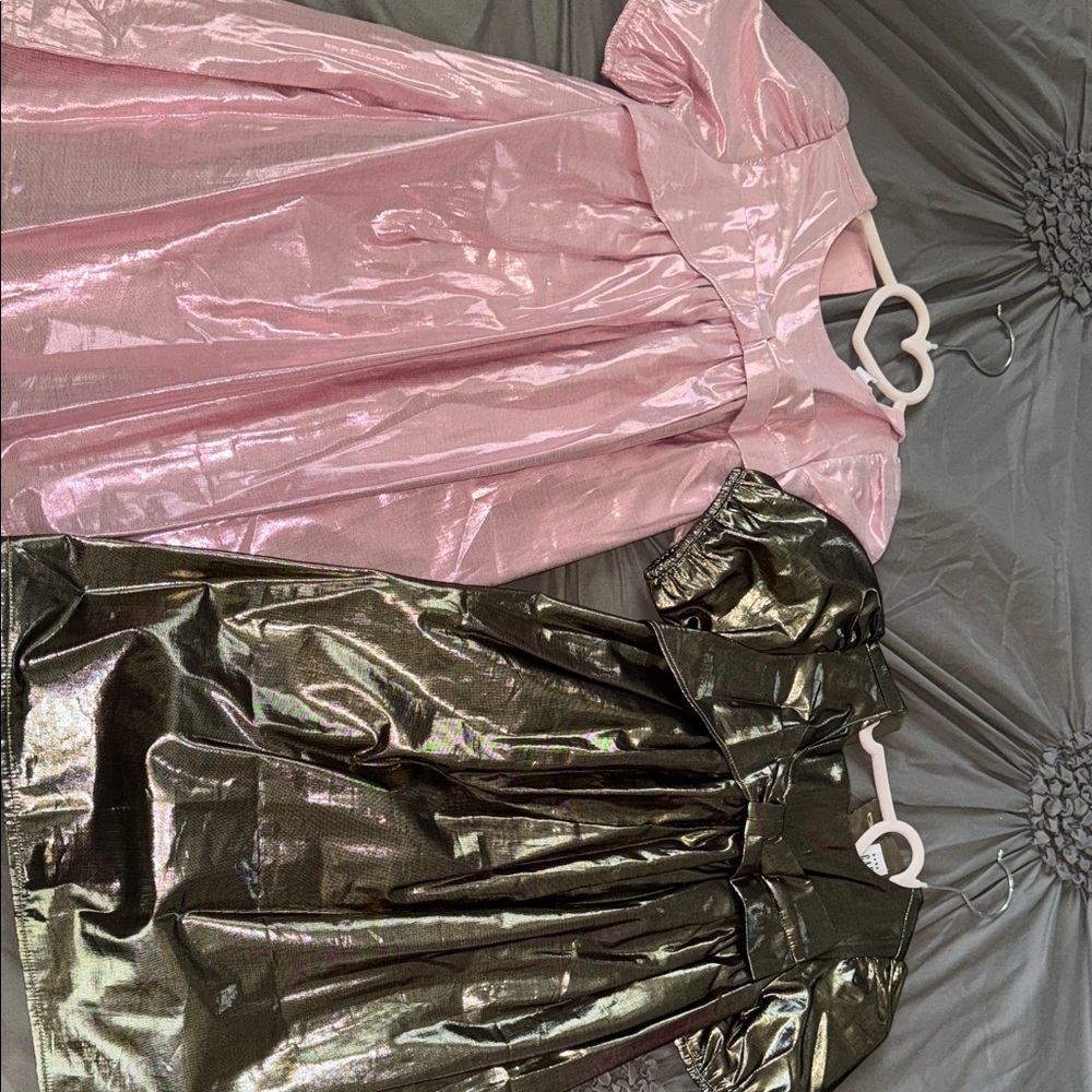 Shimmering Pink and golden Dresses